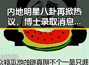 内地明星八卦再掀热议,博士录取消息与高考政策引发关注