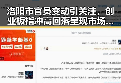 洛阳市官员变动引关注,创业板指冲高回落呈现市场情绪波动